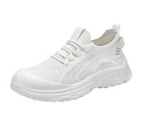 Baskets de sécurité pour homme et femme - Légères - Bout en acier - Antidérapantes - Chaussures de marche orthopédiques confortables - Chaussures de course à pied avec soutien de la voûte plantaire