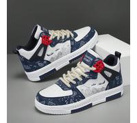 Baskets de sport décontractées à lacet devant imprimé au hasard pour hommes, chaussures plates de style rue pour marche pour adolescents et couples pour la Saint-Valentin EUR36,EUR37,EUR38,EUR39,EUR40