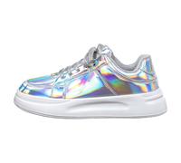 Baskets de Sport Décontractées pour Femmes Printemps et Automne Nouvelles Chaussures à Lacets Basses à La Mode avec Finition Brillante Respirantes et Légères