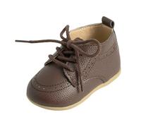 Baskets de style britannique pour bébé pour le printemps, les premières tentatives de marche, chaussures de course confortables pour tout-petit, marron, 19 EU