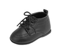 Baskets de style britannique pour bébé pour le printemps, les premières tentatives de marche, chaussures de course confortables pour tout-petit, Noir , 22 EU