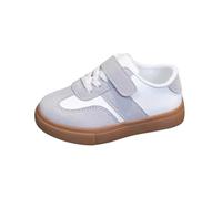 Baskets décontractées pour enfants avec sangle - Chaussures de tennis pour tout-petits et semelle sans caoutchouc pour marcher et jouer - Taille 6, gris, 39.5 EU