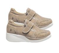 Baskets décontractées pour femme - Coupe large - Orthopédiques réglables - En maille respirante - Chaussures de marche légères et confortables - Soutien de la voûte plantaire, beige, 40.5 EU
