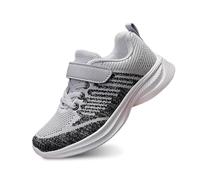 Baskets décontractées pour filles pour un usage quotidien - Respirantes et légères - Fermeture - Chaussures d'école pour adolescentes de 7 à 15 ans, 02 Gris, 37 1/3 EU
