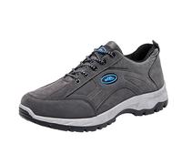 Baskets décontractées pour homme - Coupe large - Baskets compensées à lacets avec semelles antidérapantes - Chaussures d'alpinisme pour quatre saisons, chaussures de randonnée athlétiques en plein air