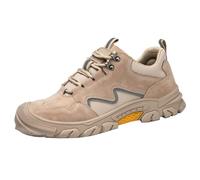 Baskets décontractées pour homme en faux daim à lacets Chaussures de marche légères Style randonnée pour tous les jours, beige, 39 1/3 EU