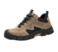 Baskets décontractées pour homme en faux daim à lacets Chaussures de marche légères Style randonnée pour tous les jours, kaki, 45 EU