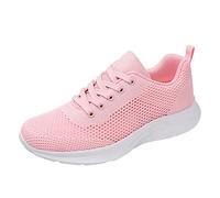 Baskets d'été en maille à enfiler pour femme - Chaussures de marche respirantes - Légères et décontractées - Soutien de la voûte plantaire - Mocassins compensés en mousse à mémoire de forme, rose, 38