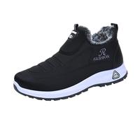 Baskets d'hiver Homme Doublure en Polaire Chaude Chaussures de Course Sport Randonnée sans Lacets Plates Semelle Antidérapante Baskets Confortables Légères Automne Et Hiver