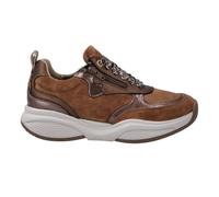 Baskets élégantes SWX21, semelle SWX confortable, fermeture éclair, cuir de qualité supérieure, largeur H, Cognac Combi, 40.5 EU Large