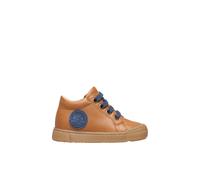 Baskets en cuir alstro zip cognac-bleu- 24