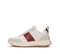 Fitflop Baskets plates F-Mode Flow cuir et daim Femme Blanc urbain Baie brûlée Pointure 40