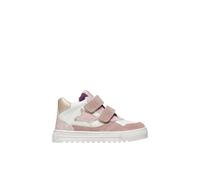 Baskets en cuir et tissu pailleté hess high 3 vl. blanc-rose-rose poudré 28