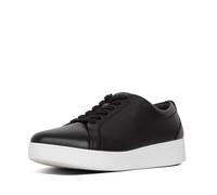 FitFlop Baskets femme Rally en cuir à enfiler – Noir 38 EU