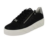 Baskets En Cuir Noires À Lacets Rieker Revolution Pour Femmes W0505