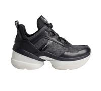 Baskets en cuir Olympia 43F3OLFS1B pour femme-Le noir 36