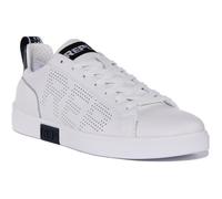 Baskets en cuir perforé à lacets pour hommes - REPLAY - Polaris Perf - Blanc marine - Cuir - Lacets - Homme 41