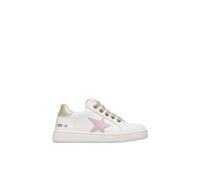 Baskets En Cuir Pinn Zip. Blanc-rose-platine 26