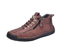 Baskets en cuir pour homme - Chaussures de randonnée pour homme - Bottes courtes d'été - Avec fermeture éclair - Lacets en cuir - Baskets - Semelles souples - Chaussures pieds nus confortables