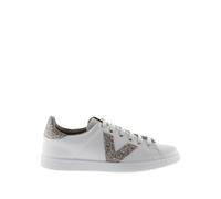 Baskets en cuir Victoria tennis glitter Beige 41