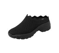 Baskets en maille pour femme - Pantoufles fermées - Chaussures de sport respirantes - Soutien de la voûte plantaire - Chaussures ouvertes à l'arrière - Sliders décontractés - Légères - Chaussures de