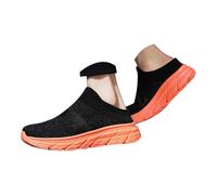 Baskets en maille respirante pour homme et femme - Mules compensées légères et respirantes - Grandes tailles - Chaussures de jogging sans lacets - Chaussures de sport - Fond épais - Demi-pantoufles