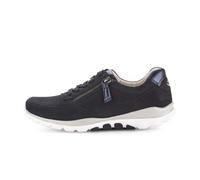 Baskets en nubuck et satin mÃ©tallisÃ© femme Gabor Rollingsoft Bleu 36