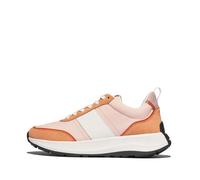 FitFlop F-Mode Flow Fabric/Suède/Cuir Chaussures de Sport Plates pour Femme, Fällt Normal aus, Pêche, 37 EU