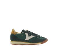 Baskets en nylon et cuir fendu femme Victoria Saturno Vert 38