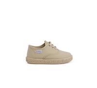 Baskets en toile lacets semelle espadrille sable 21