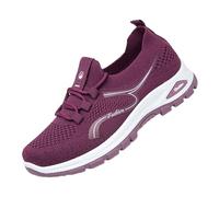 Baskets en tricot légères et respirantes pour homme - Chaussures de marche confortables et décontractées pour un usage quotidien et les trajets quotidiens, violet, 36 2/3 EU