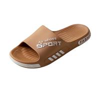 Baskets en tricot respirant pour homme - Chaussures de loisirs confortables à enfiler pour la marche, la course, le yoga, la gym, la plage, l'été, le printemps (blanc, 45), café, 43 EU