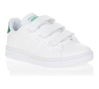 Baskets enfant ADIDAS ADVANTAGE C - Blanc/Vert - Tige basse en synthétique - Fermeture par 3 scratchs 35