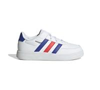 Adidas Mixte Enfant Breaknet Lifestyle Court Elastic Lace and Top Strap Shoes, Cloud White/Lucid Blue/Bright Red, 34 EU