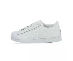 Baskets Enfant En Cuir Blanc Clair. 31