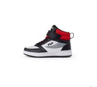 FILA REGA NF Mid Velcro Kids Basket, White-Black Red, 34 EU