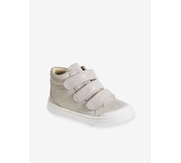 Baskets enfant fille cuir à scratchs or 28