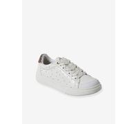 Baskets enfant fille synthétique à scratchs ou lacets blanc imprimé 33