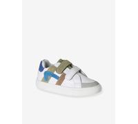 VERTBAUDET Baskets Enfant garçon Cuir à Scratchs lot Blanc 28