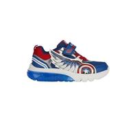 Geox Boy's J Ciberdron B Sneaker, Bleu/Rouge, 13 UK Child