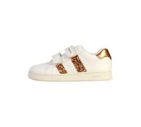 Geox J Eclyper Girl A Basket, Blanc/Or rosé, 28 EU