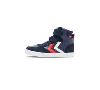 Hummel Baskets hautes Slimmer Stadil Leather High Jr, Mixte enfant, Bleu Peacoat 7666, Taille 38 EU