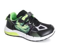 Baskets Enfant Marvel Hulk Garçon - Chaussures Sport Noires & Vert Fluo - Scratch + Lacets Élastiques - Tailles 25-33 (Système Taille Chaussures EU, Enfant de Moins de 5 Ans, Numérique, Moyen, 27)