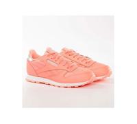 Baskets Enfant Mixte - Reebok - Classic Leather BS8981 - Cuir Rose - Lacets - Plat 36