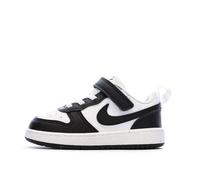 Baskets enfant - NIKE - Court Borough Low Recraf - Noir/Blanc - Fermeture scratch - Tige cuir 26