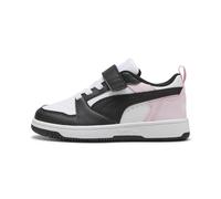 Puma Baskets Rebound V6 LO AC+ PS Enfant Blanc/Noir - Rose nacré 33 EU