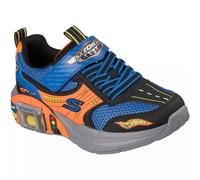 Skechers Chaussures de Garage pour garçon Noir/Bleu/Orange Synthétique/Textile/Y, 10.5 UK Enfant