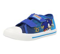 Baskets Enfant Sonic Bleues avec Double Scratch, Lacets élastiques 25 au 33 pour Les Petits Fans du hérisson Bleu. (Système Taille Chaussures EU, Enfant de Moins de 5 Ans, Numérique, Moyen, 29)