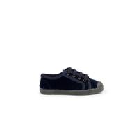 Pisamonas Baskets Enfants en Velours avec Lacets Taille 25 Couleur Bleu Marine