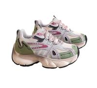 Baskets épaisses pour femmes et filles - Chaussures de marche confortables pour voyage et cadeaux - 5,1 cm, vert, 37.5 EU